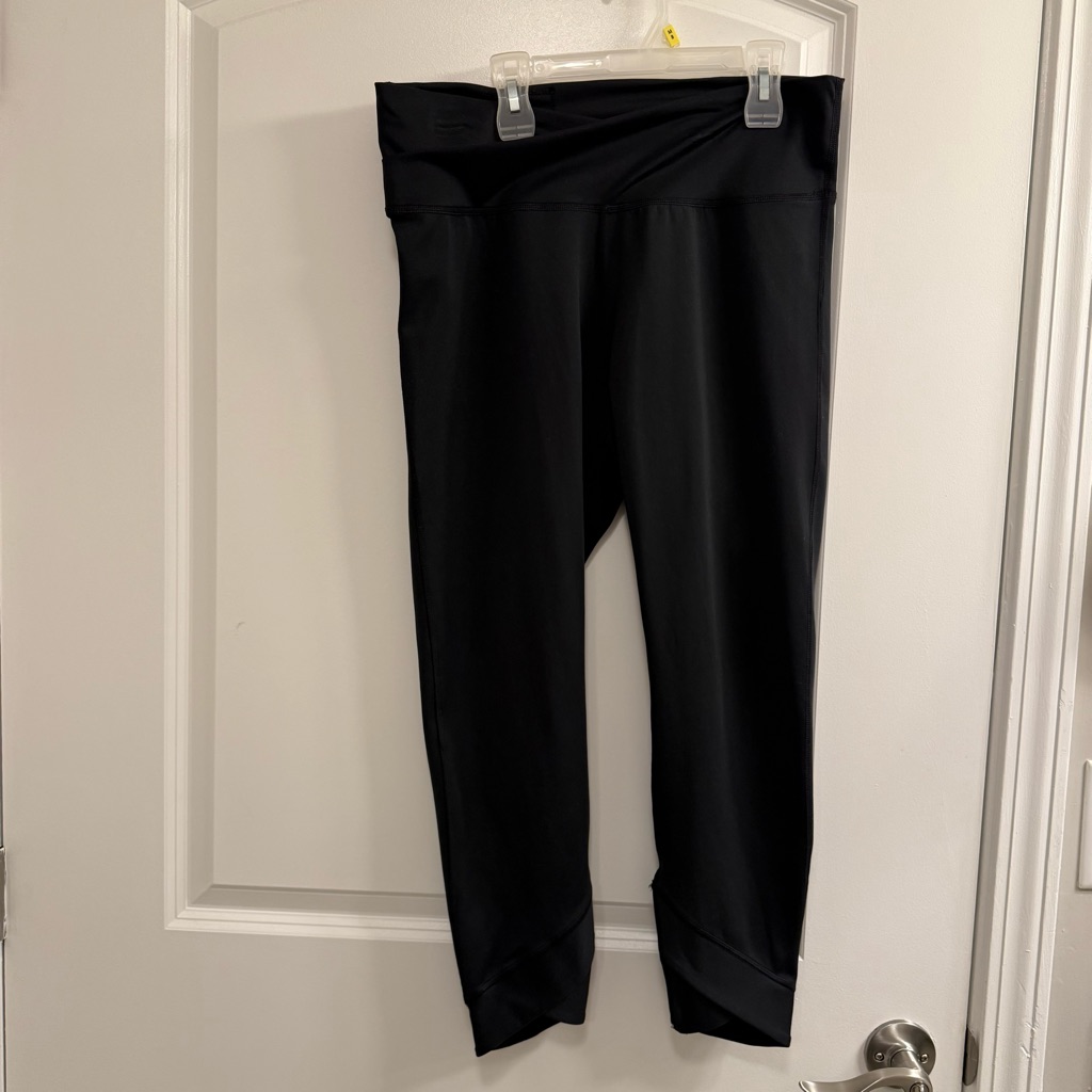 Nike Leggings Women Xl Black Yoga Wrap High Waist Dri-Fit Lifting, Gym, Workout